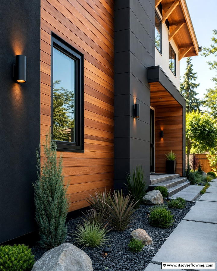 Bold Exterior Accent Wall - 25 Black Accent Wall Ideas for a Dramatic Statement