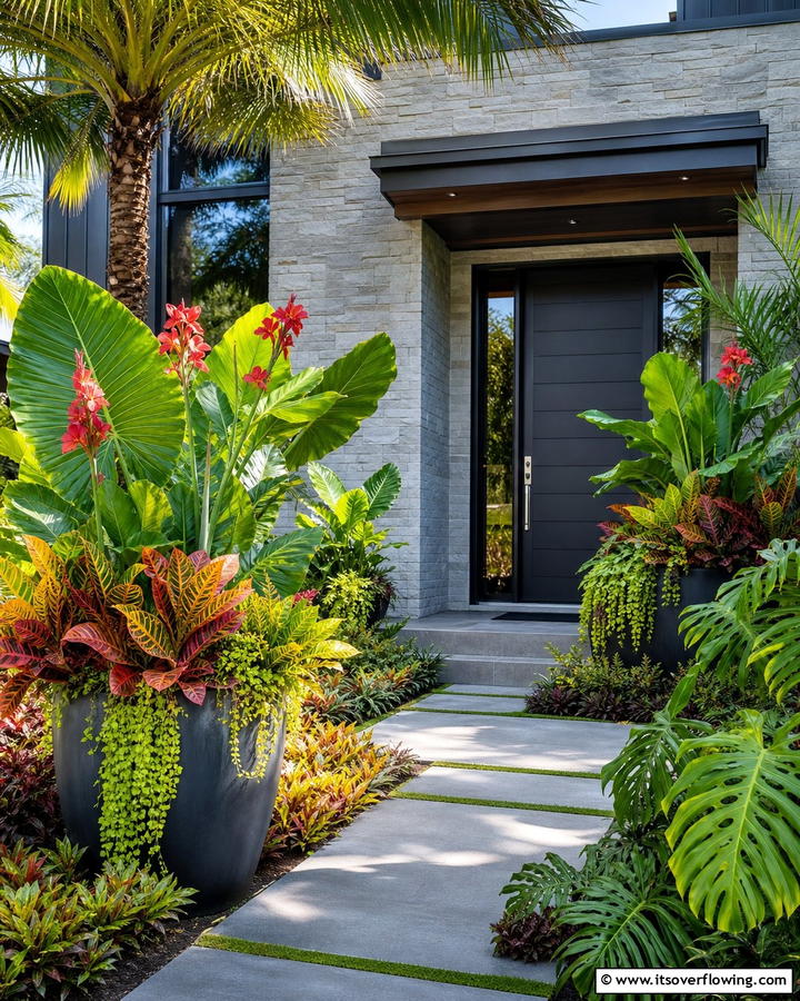 Bold Foliage Displays - 21 Front Door Plants for a Welcoming and Lush Entryway