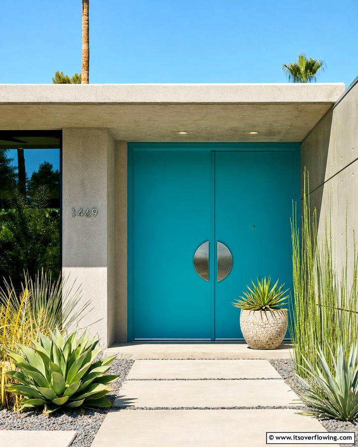 Bold Front Door Colors - 25 Mid-Century Modern Exterior Home Ideas for a Timeless Look