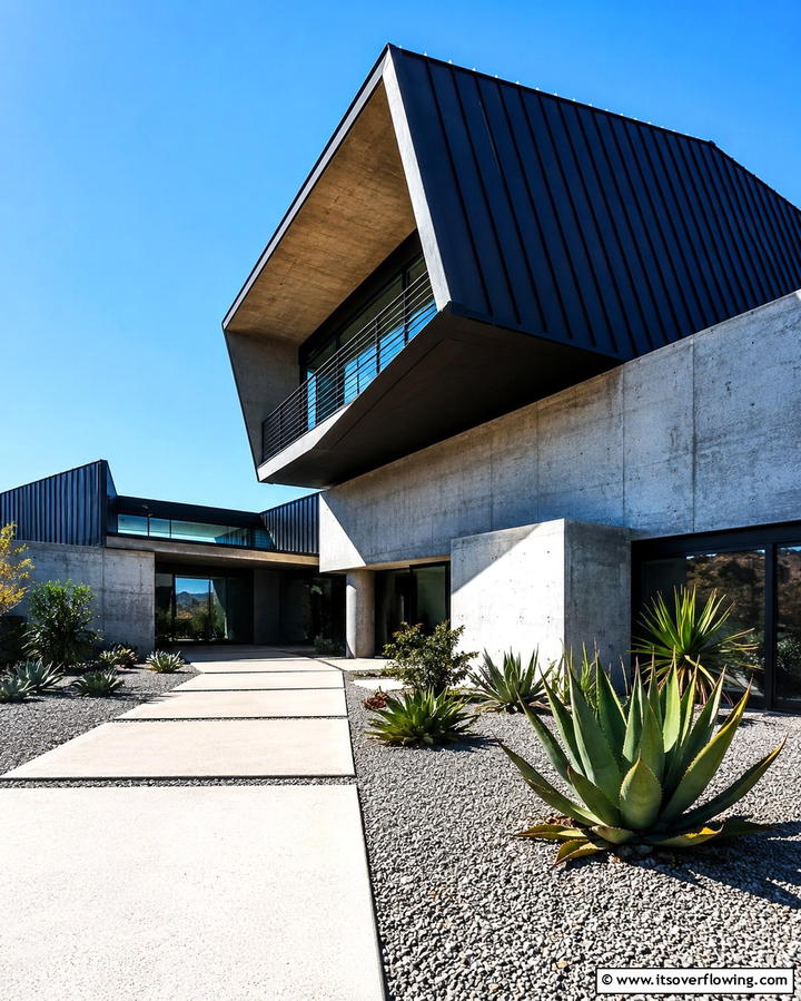 Bold Geometric Architecture - 30 Houses with Black Roofs- Modern Exterior Design Inspiration