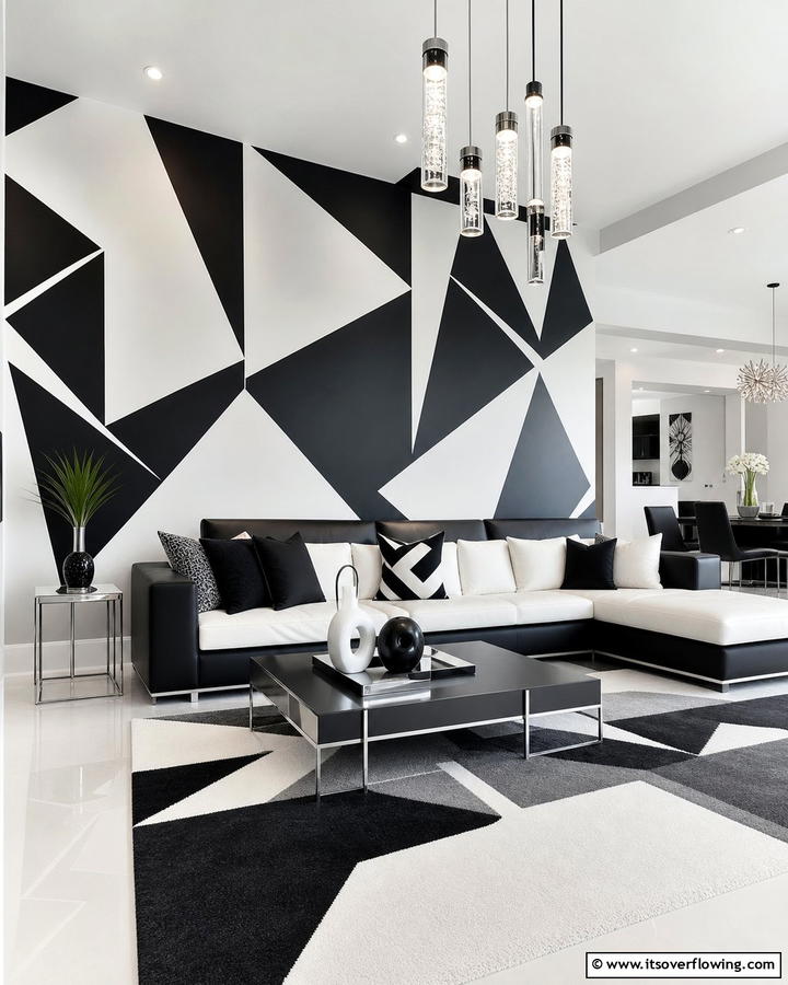 Bold Geometric Designs - 30 Wall Covering Ideas to Transform Your Interior Design