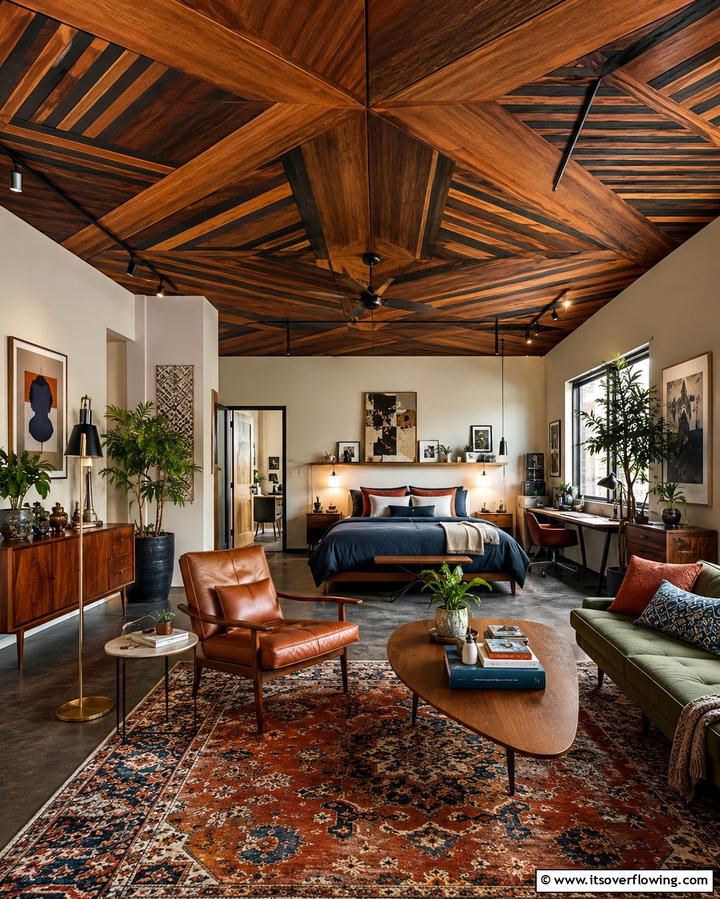 Bold Geometric Pattern Ceiling - 30 Grand Cathedral Ceiling Ideas to Elevate Your Home’s Architecture