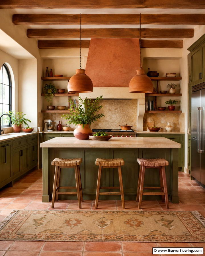 Bold Geometric Patterns - 25 Southwestern Kitchen Ideas for a Warm Appeal