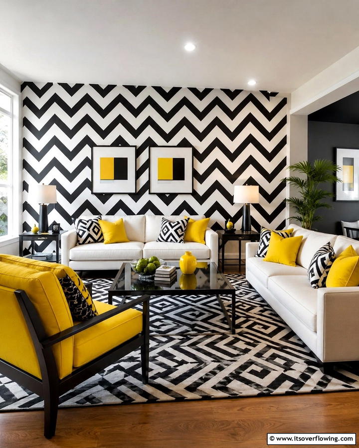 Bold Geometric Patterns - 30 2000s Interior Design Ideas for Retro Revival