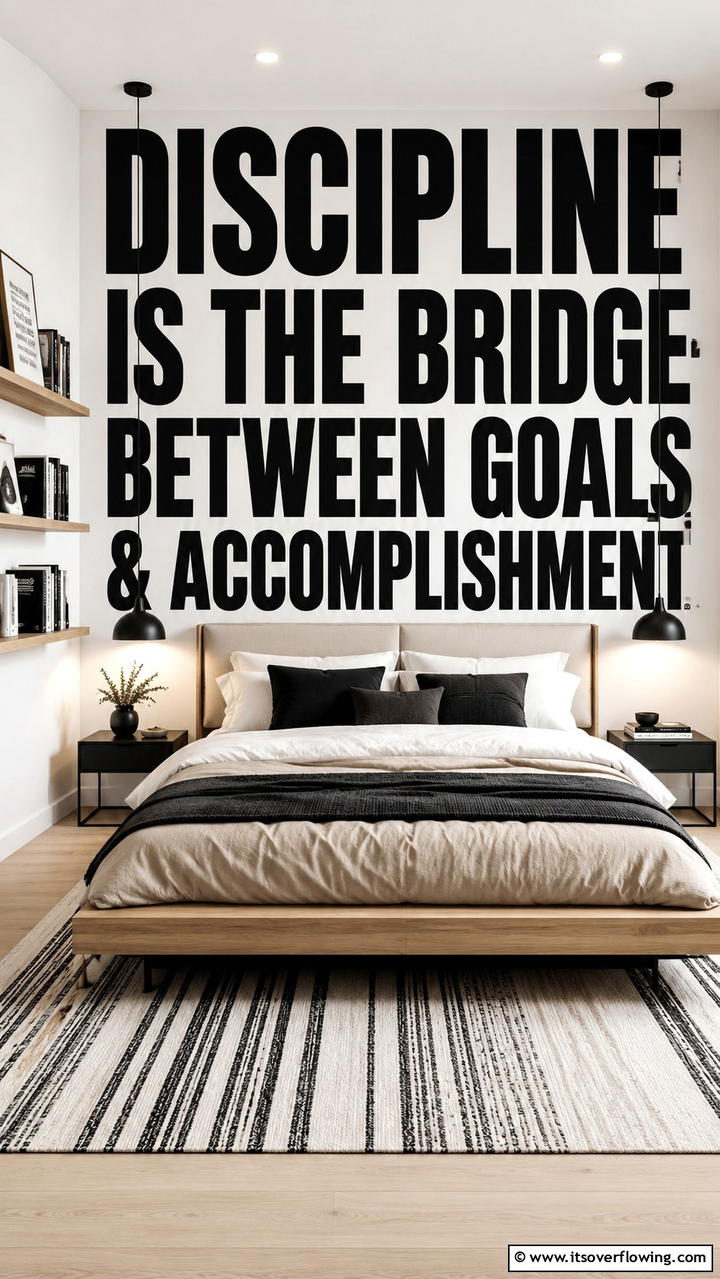 Bold Graphic Typography - 30 Bedroom Accent Wall Ideas to Transform Your Space