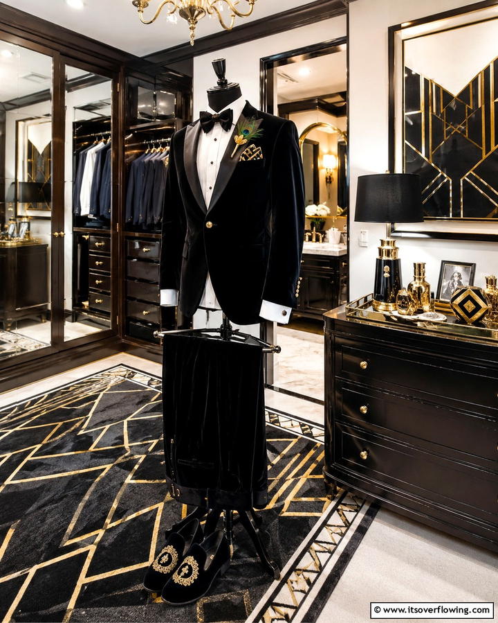 Bold Groom Attire - 25 Art Deco Wedding Ideas for Glamorous Celebrations