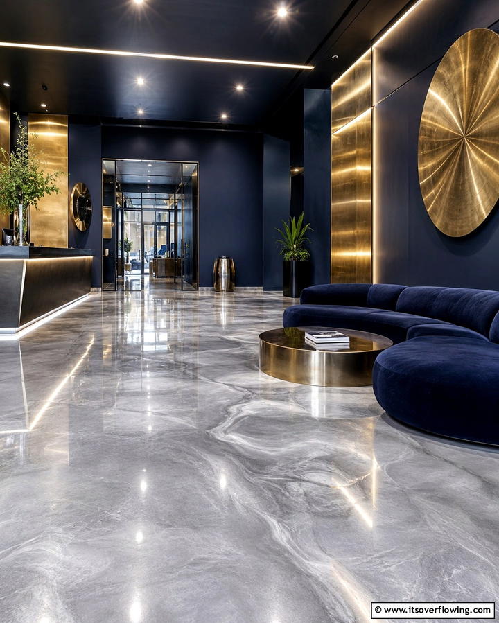 Bold Metallic Statements - 30 Floor & Wall Color Combos for Stylish Interiors