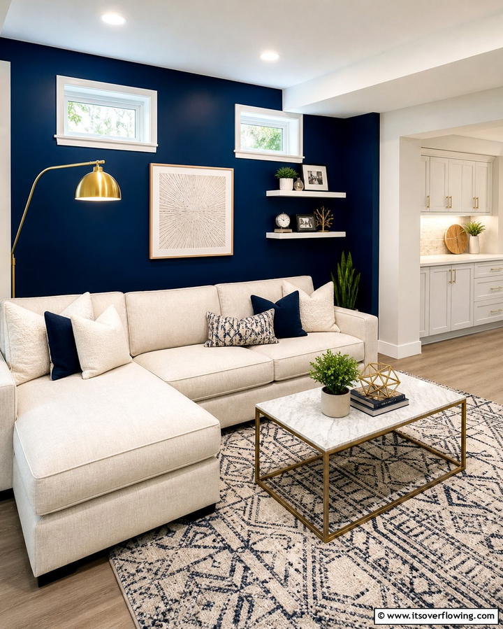 Bold Paint Color - 25 Basement Accent Wall Ideas to Transform Your Space