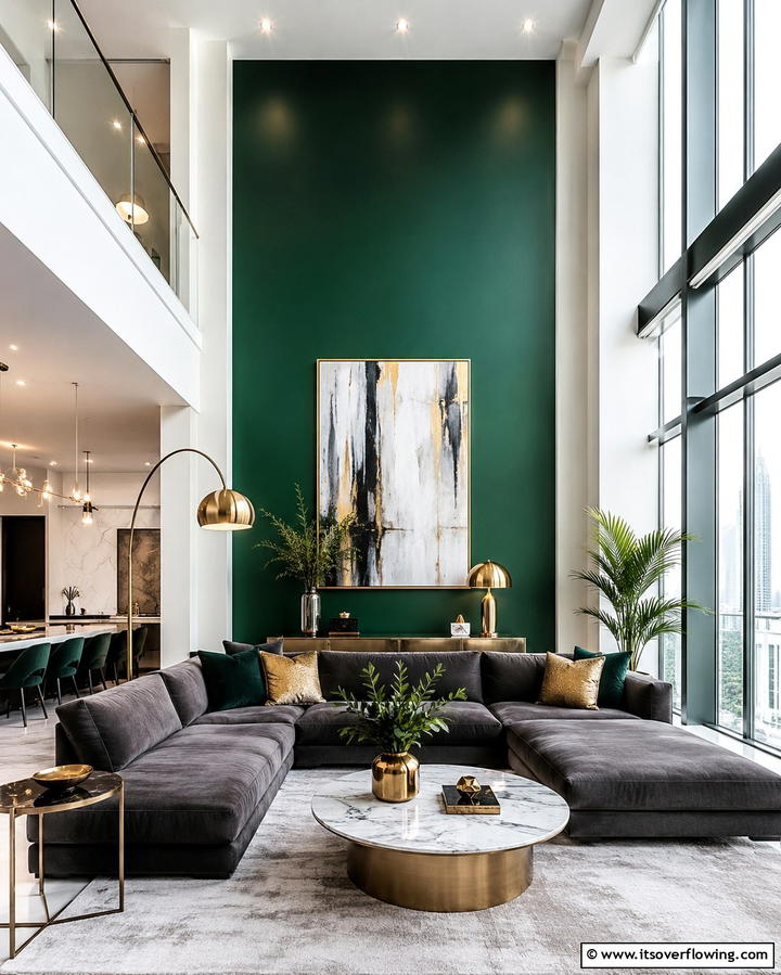 Bold Paint Colors for Drama - 30 High Ceiling Wall Decor Ideas for Tall Interior Spaces