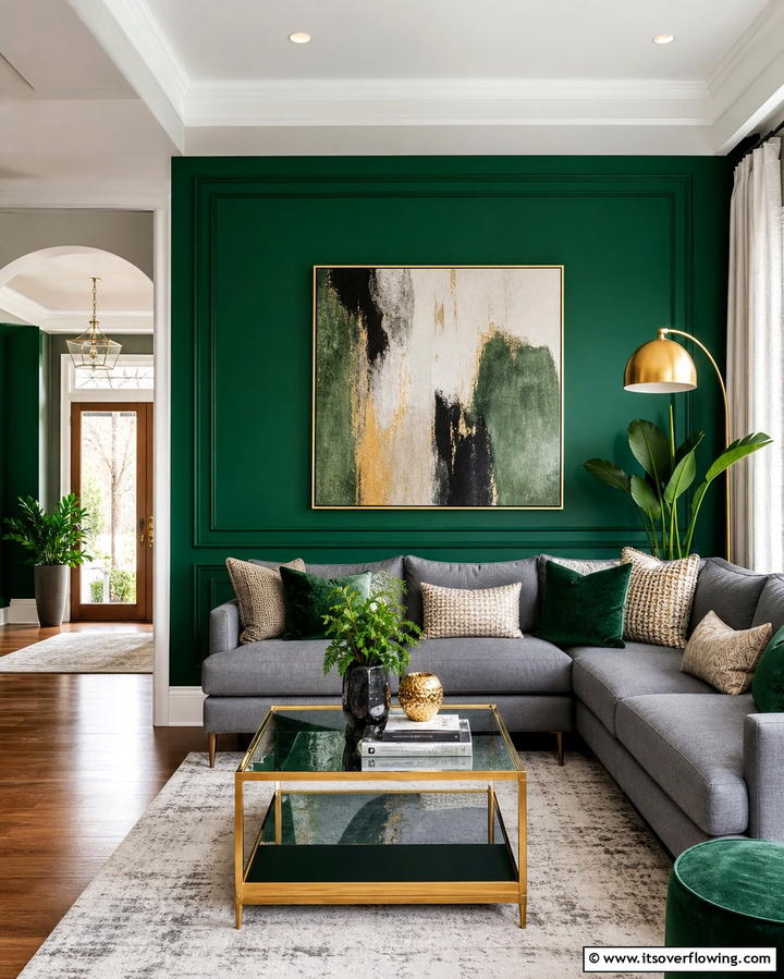 Bold Painted Wall - 30 Striking Living Room Accent Wall Ideas for Bold Style