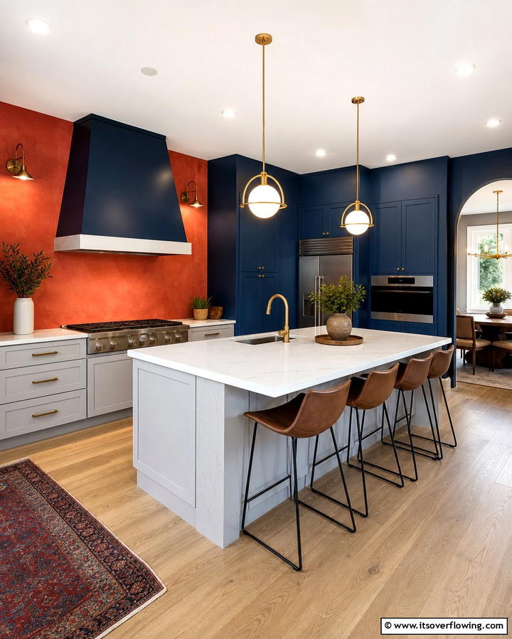 Bold Painted Walls - 25 Mexican Kitchen Ideas for a Vibrant and Authentic Space