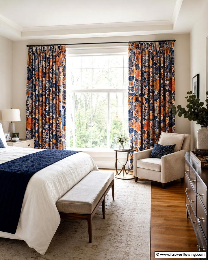 Bold Patterned Curtains - 30 Vibrant Boho Teen Bedroom Ideas for Creative Self-Expression