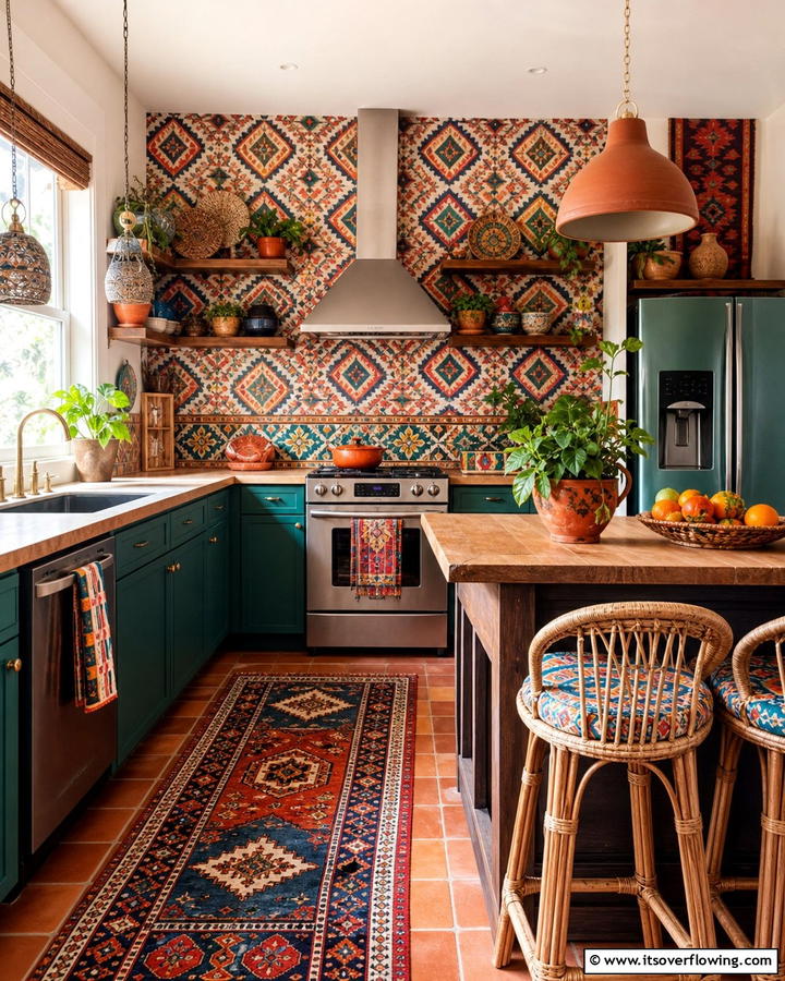 Bold Patterns - 25 Boho Kitchen Ideas for a Cozy and Eclectic Vibe