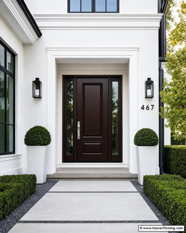 Bold Pop of Contrast - 25 Stylish Brown Front Door Ideas for Your Home