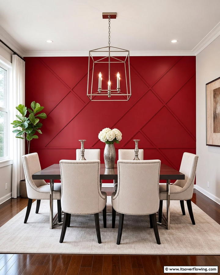 Bold Red Accent Walls - 20 Red Dining Room Ideas for a Bold and Vibrant Space