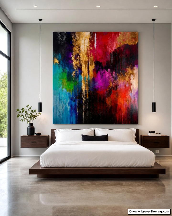 Bold Statement Art - 21 Bedroom Wall Decor Ideas to Elevate Your Personal Sanctuary