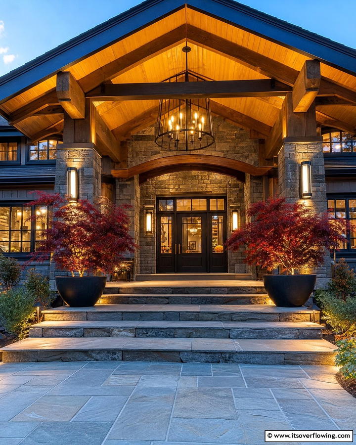 Bold Statement Fixtures - 30 Inviting Front Porch Lighting Ideas for Curb Appeal