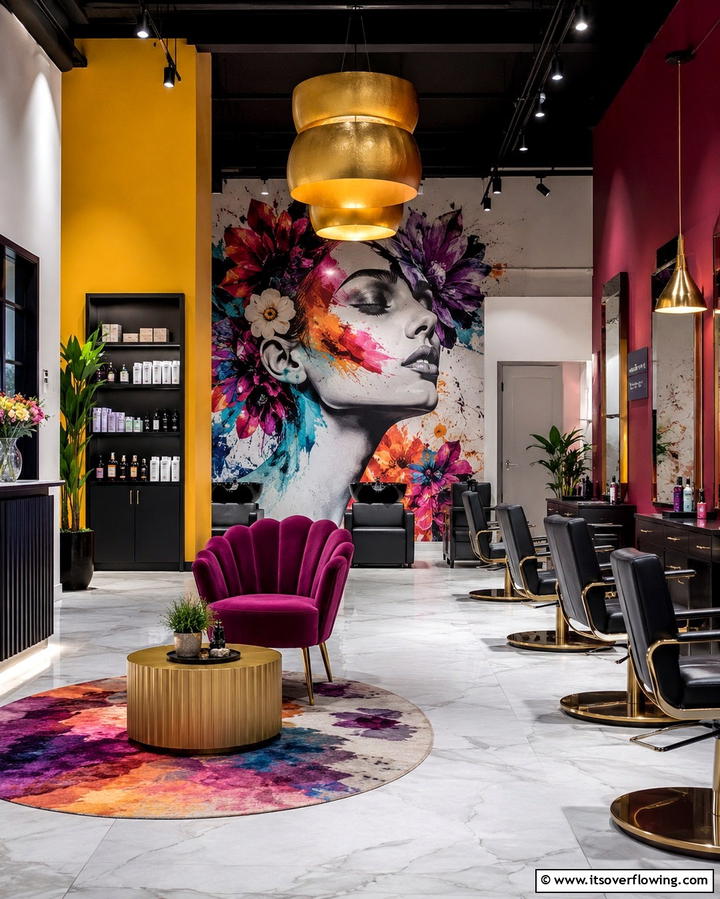 Bold Statement Salon - 30 Salon Interior Design Ideas for a Chic Beauty Space