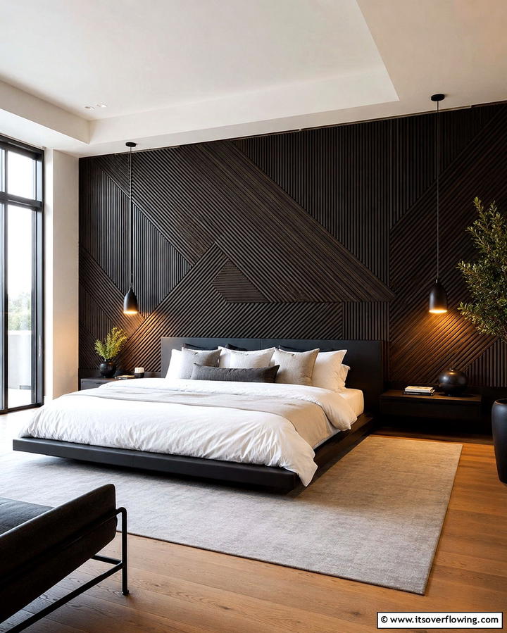 Bold Statement Wall - 30 Bachelor Room Ideas for Modern Masculine Spaces