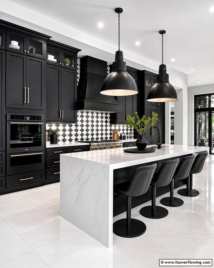 Bold Statement - 30 Kitchens With Black Cabinets for Bold Elegance