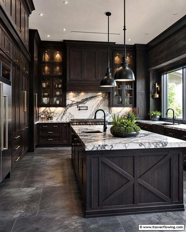Bold Statements - 30 Dark Wood Kitchen Cabinet Designs for Classic Style