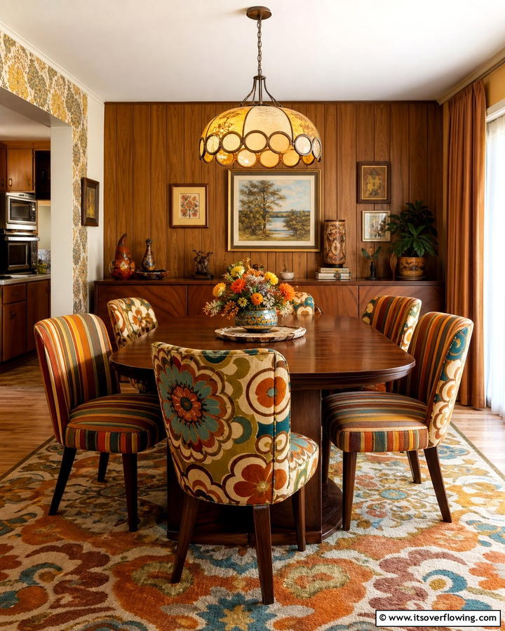 Bold Upholstered Chairs - 25 70s Dining Room Design Ideas for Retro Charm