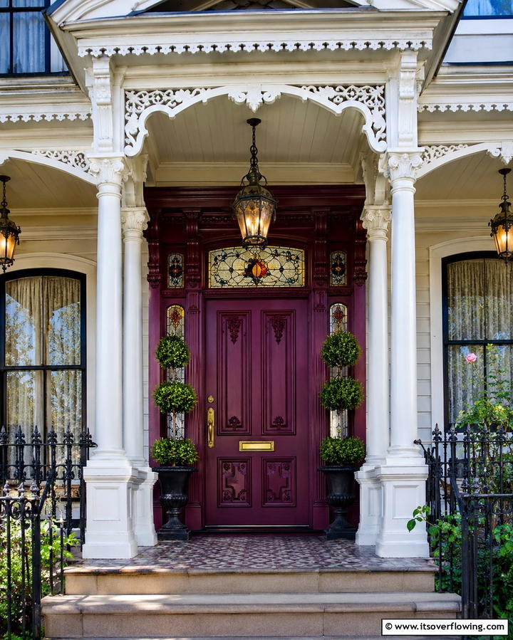 Bold Victorian Doorway - 20 Charming Victorian Porch Ideas for a Classic Look