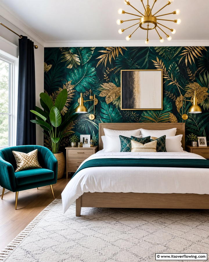 Bold Wallpaper Accent - 21 Innovative Blank Wall Ideas to Maximize Your Space