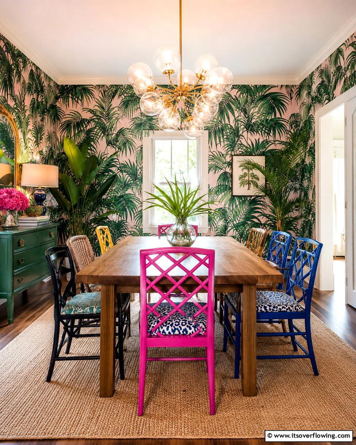 Bold Wallpaper Choices - 30 Eclectic Bohemian Maximalist Decor Ideas for Vibrant Homes