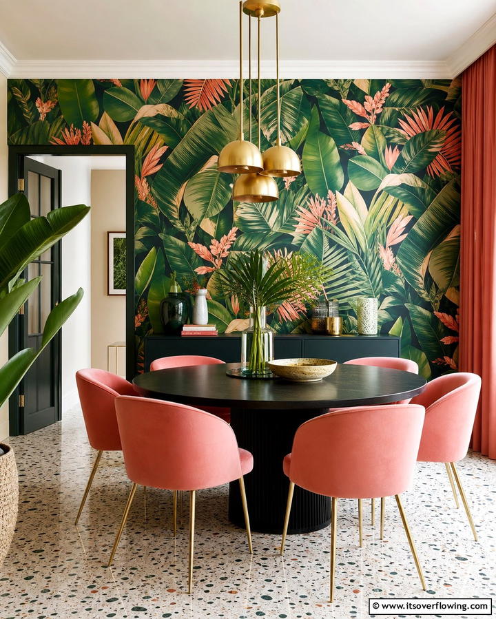 Bold Wallpaper Prints - 25 Dining Room Wall Decor Ideas to Elevate Your Space