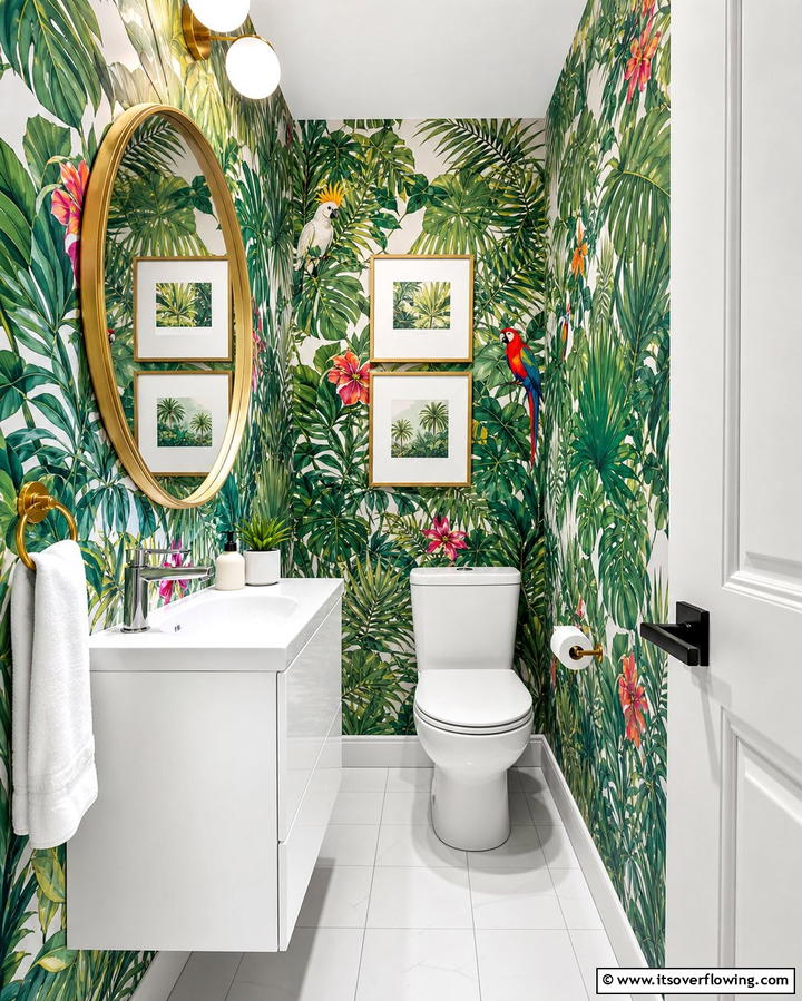 Bold Wallpaper Statements - 25 Downstairs Toilet Ideas for Small Spaces