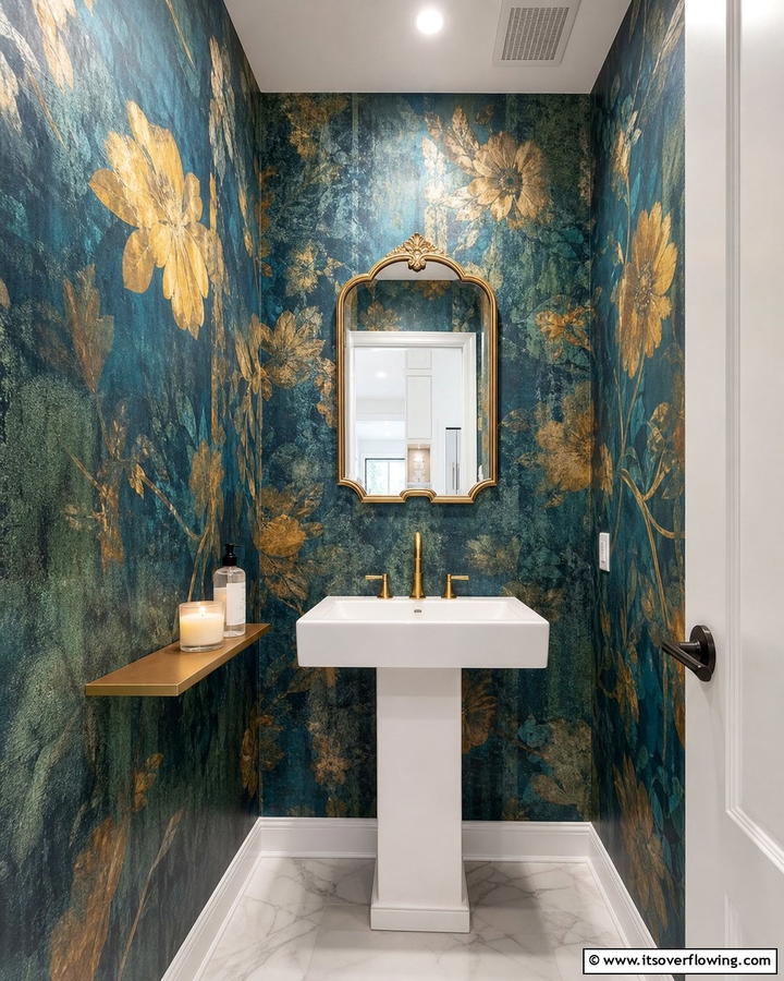 Bold Wallpaper Statements - 20 Eclectic Powder Room Ideas for a Unique Look