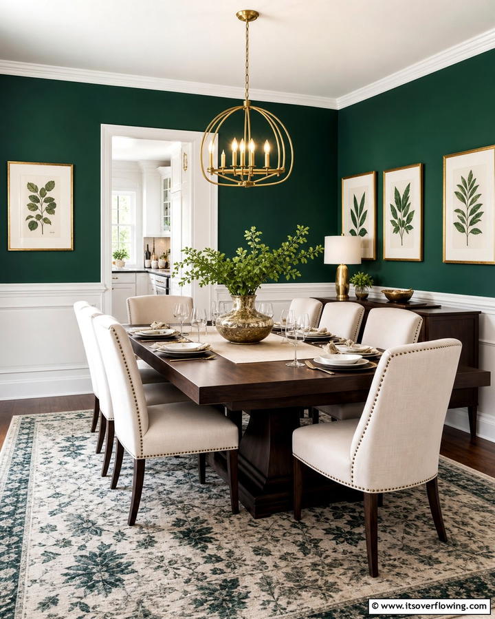 Bold Walls with Contrasting Furniture - 25 Vibrant Colorful Dining Room Ideas for a Fun Space
