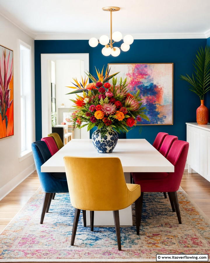 Bold and Bright Mixed Arrangement - 21 Flower Centerpiece Ideas for Elegant Tablescapes
