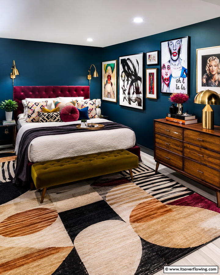 Bold and Eclectic - 25 Basement Bedroom Ideas for Cozy and Functional Spaces