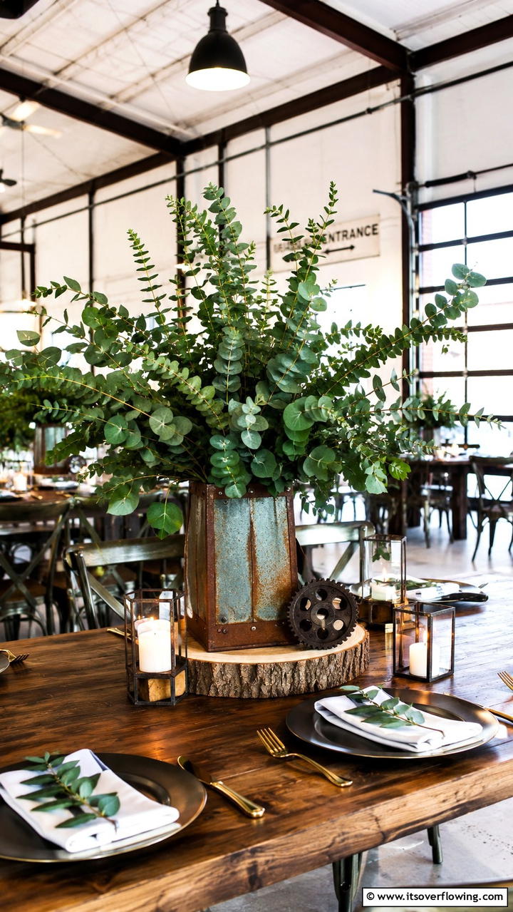 Bold and Rustic Eucalyptus - 30 Eucalyptus Wedding Centerpieces for Natural Elegance