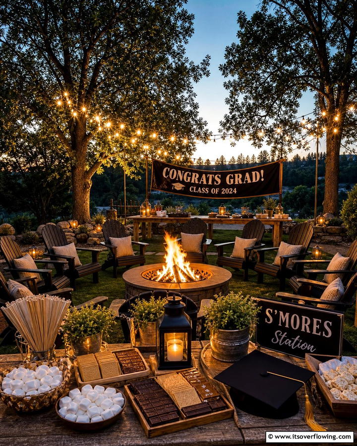 Bonfire and Smores Graduation Party - 21 Graduation Party Ideas for Memorable Celebrations