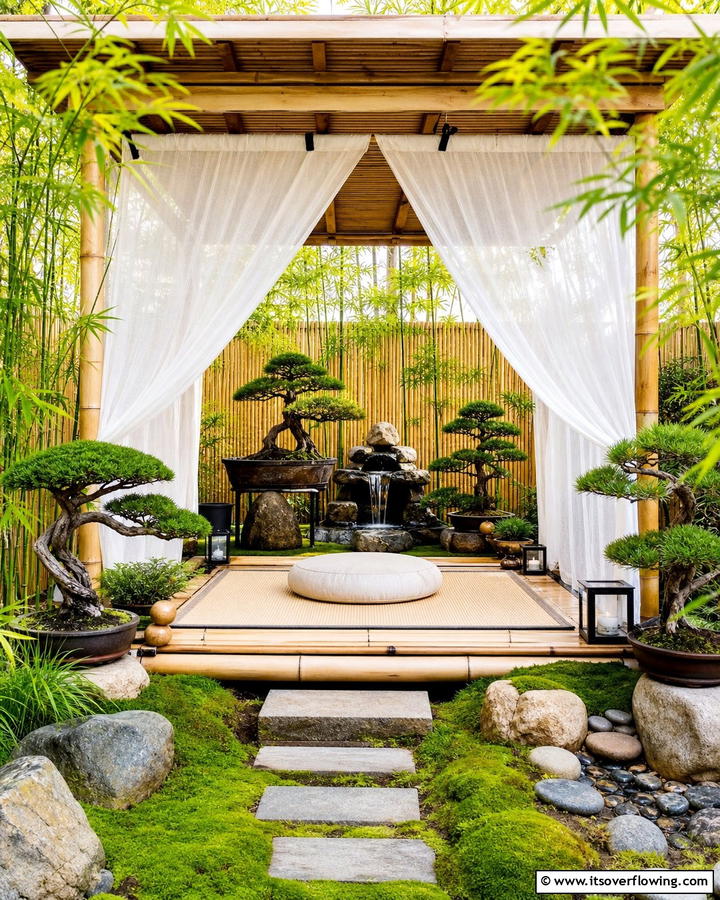 Bonsai Meditation Space - 20 Bonsai Garden Ideas- Miniature Landscapes