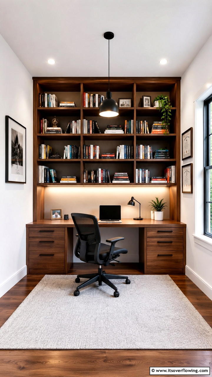 Bookcase Desk Combo for Dual Function - 30 Bookshelf Organization Ideas for Stylish Order