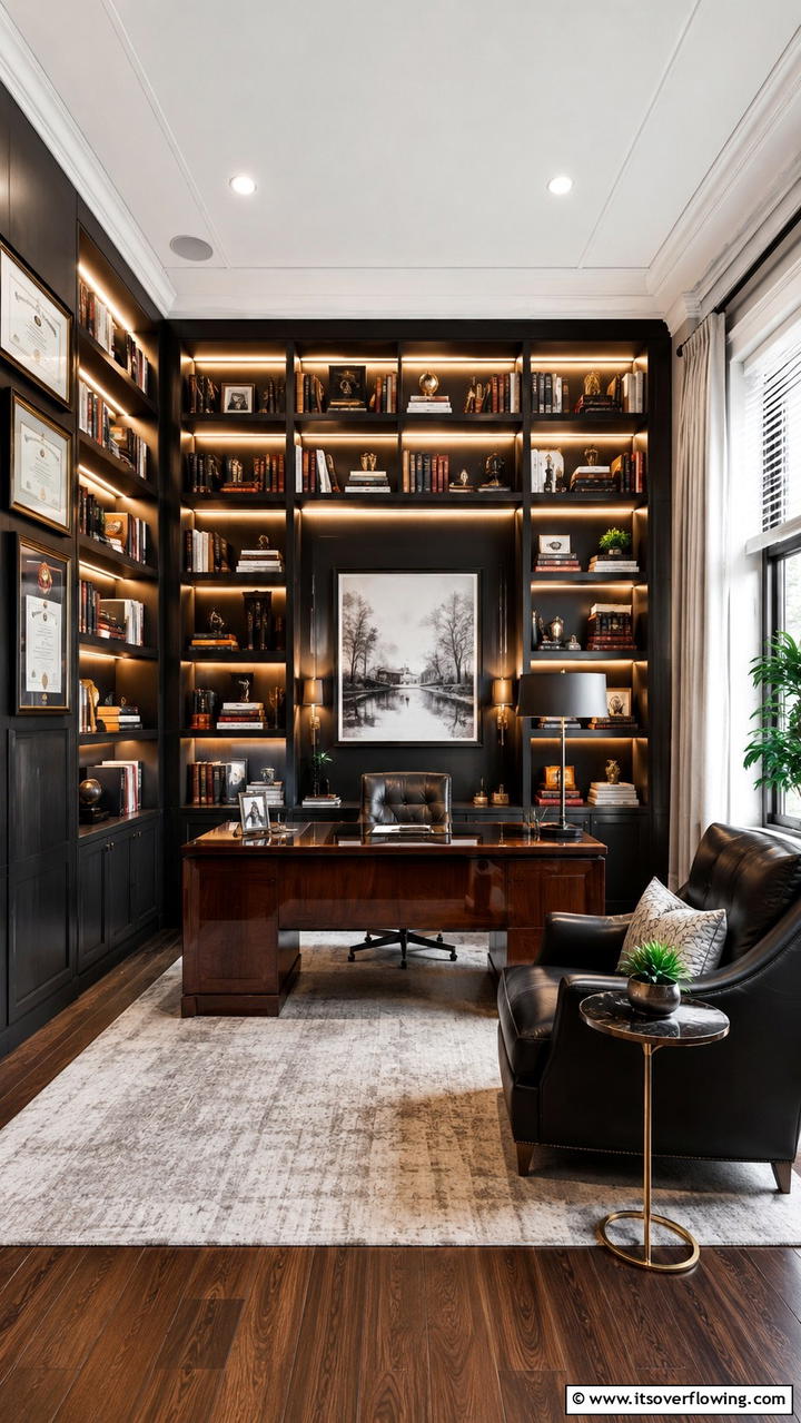 Bookcase with Integrated LED Lighting - 30 Bookshelf Organization Ideas for Stylish Order
