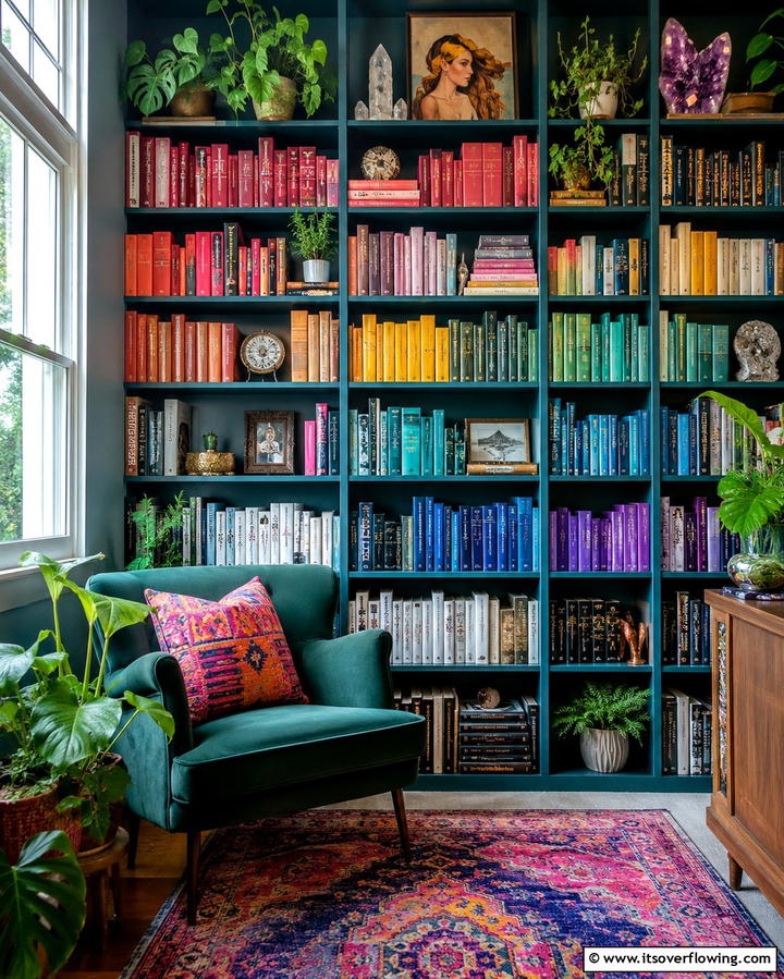 Books as Decorative Elements - 30 Eclectic Bohemian Maximalist Decor Ideas for Vibrant Homes