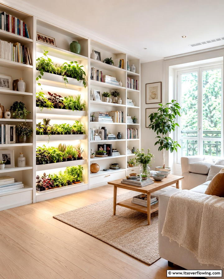 Bookshelf Greenhouse - 20 Indoor Greenhouse Ideas for Year-Round Gardening