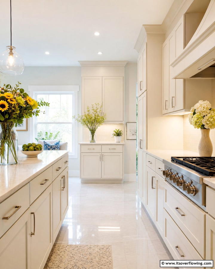Boosted Mood and Atmosphere - 20 Off-white Kitchen Cabinets Ideas for a Timeless Look