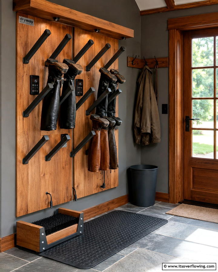 Boot Drying Station - 30 Functional Tack Room Organization Solutions