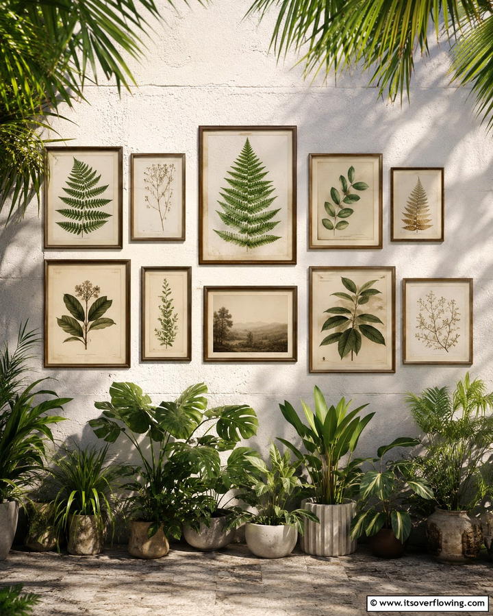 Botanical Artwork for Visual Appeal - 25 Greenhouse Decor Ideas for Plant Lovers