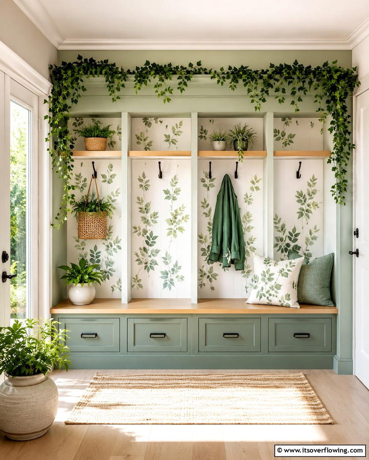 Botanical Element Integration - 30 Locker Decor Ideas- Organize with Style at Home