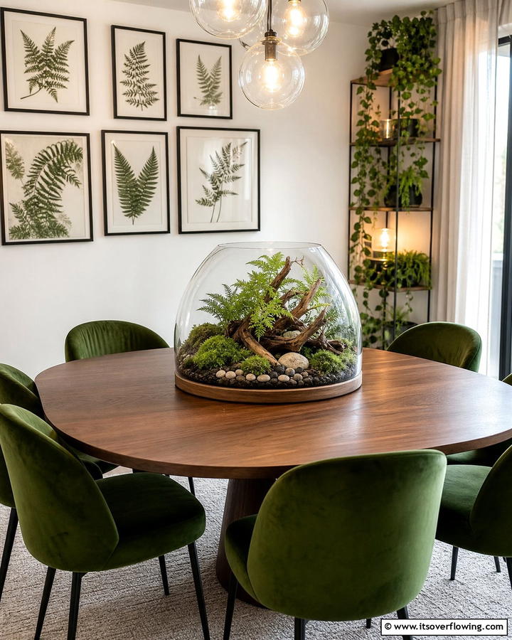 Botanical Glass Terrarium - 21 Dining Table Centerpiece Ideas for Every Season