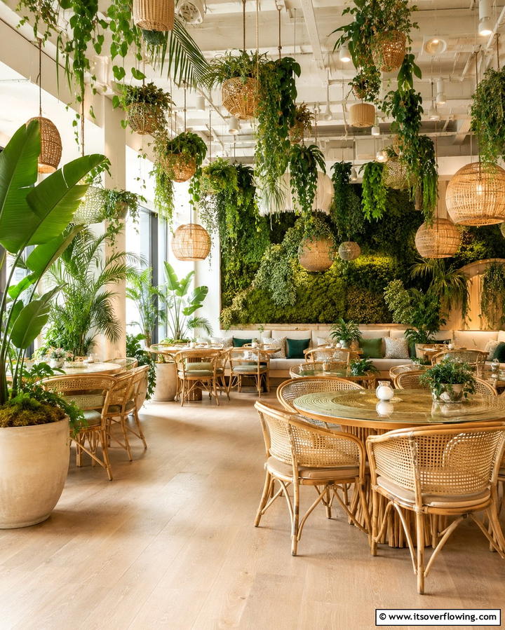 Botanical Haven - 25 Restaurant Interior Design Ideas for a Unique Ambiance