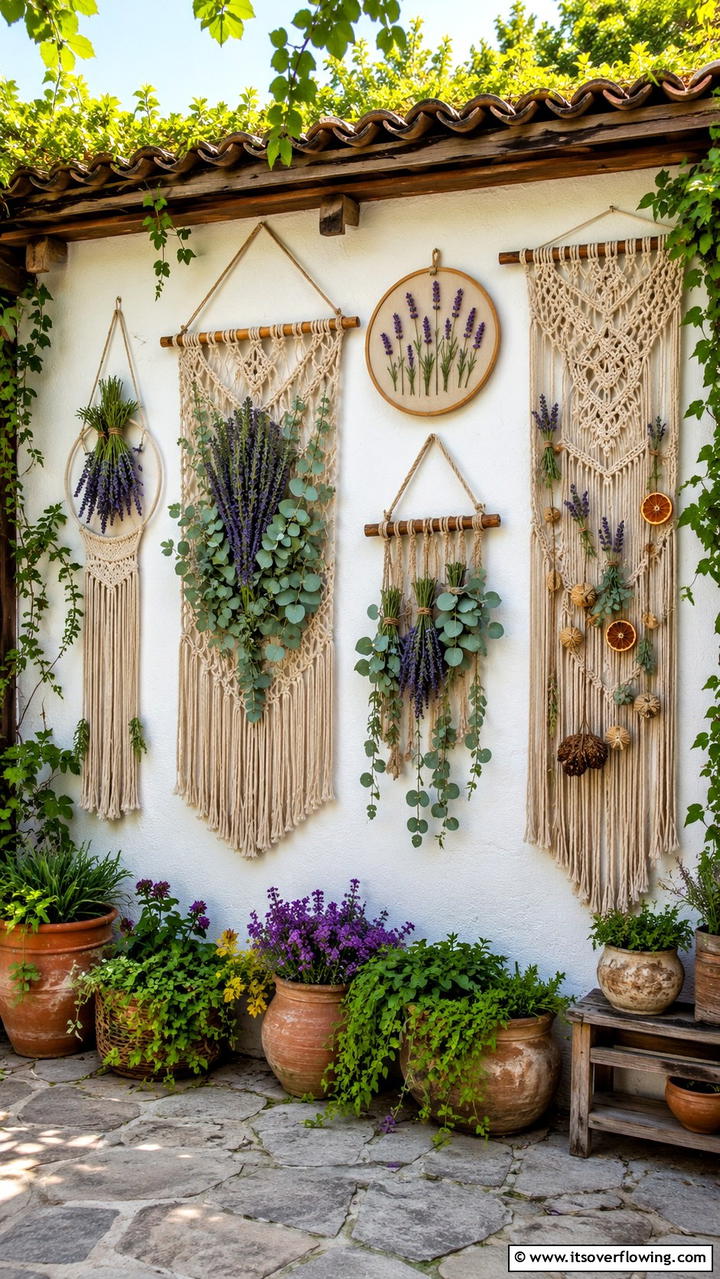 Botanical Wall Hangings - 30 Garden Art Ideas to Personalize Your Outdoor Space