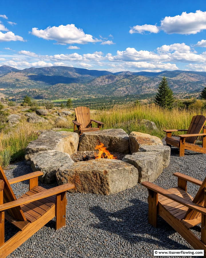 Boulder Fire Pit for a Bold Statement - 25 Rock Fire Pit Ideas for Outdoor Gatherings